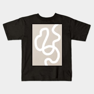 White line, Neutral abstract art Kids T-Shirt